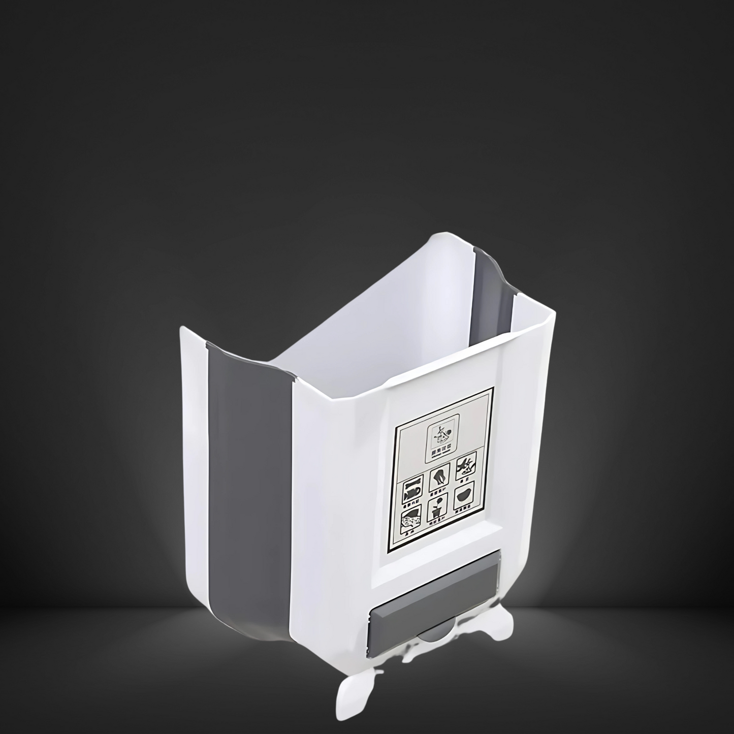 Folding Hanging Waste Bin- 9L , Space-Saving Trash Can for Kitchen & More